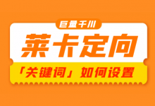 巨量千川莱卡定向「关键词」如何设置？莱卡定向关键词设置技巧！-信息流广告学习博客